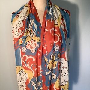 Silk Scarf With Hand Rolled Edge